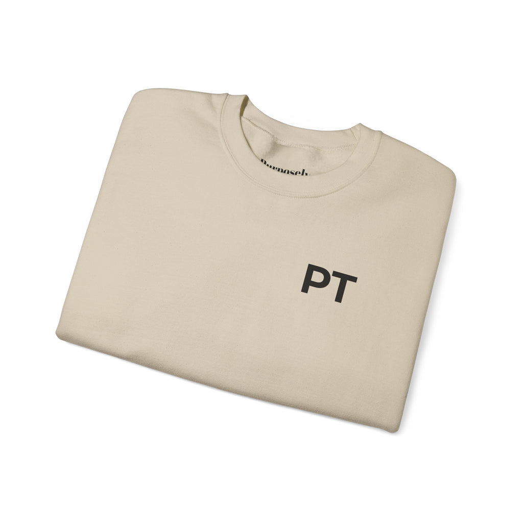 PT Minimalist Crewneck Sweatshirt — "CoveredByGrace" Circular Back Logo