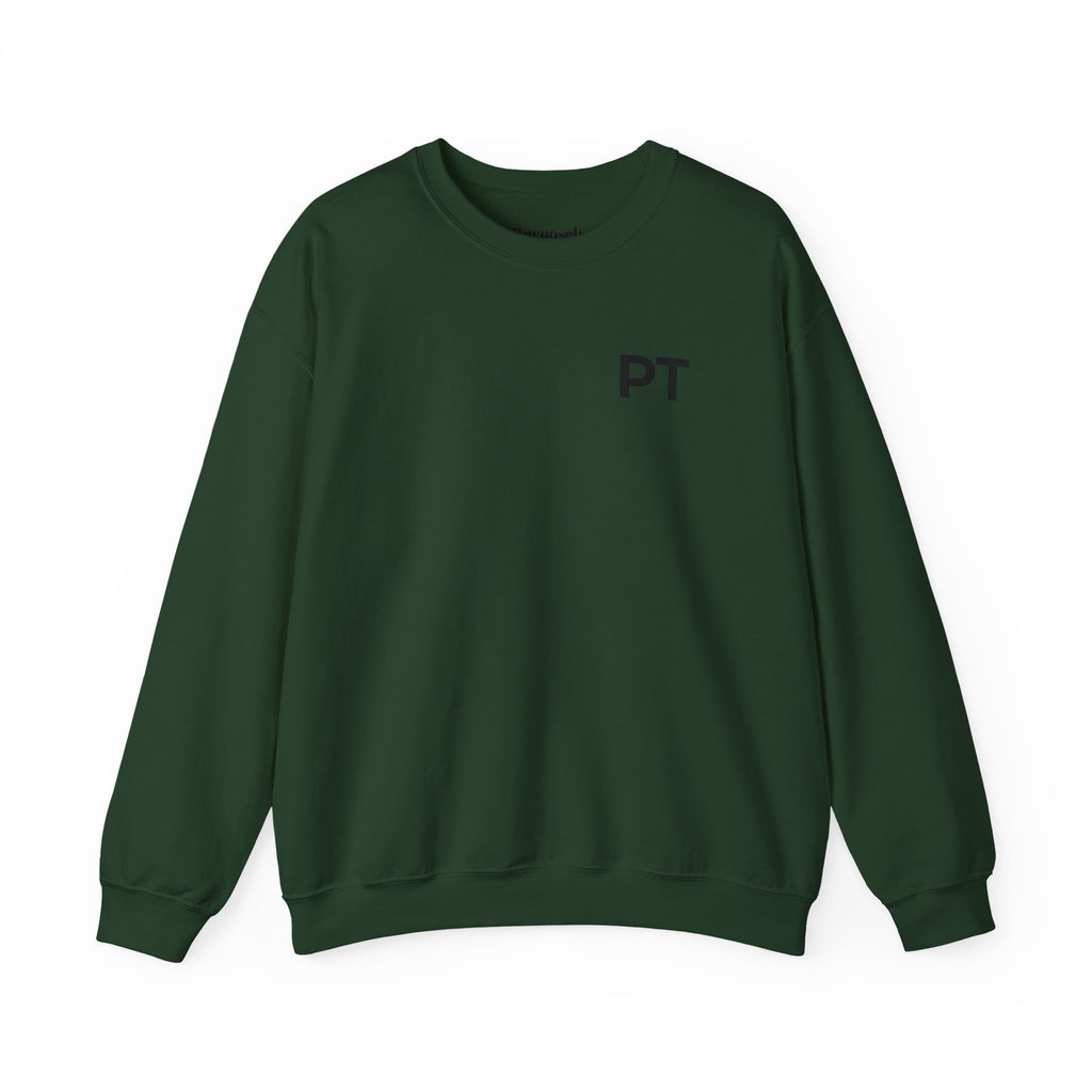 PT Minimalist Crewneck Sweatshirt — "CoveredByGrace" Circular Back Logo
