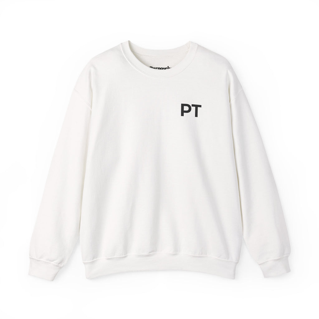 PT Minimalist Crewneck Sweatshirt — "CoveredByGrace" Circular Back Logo