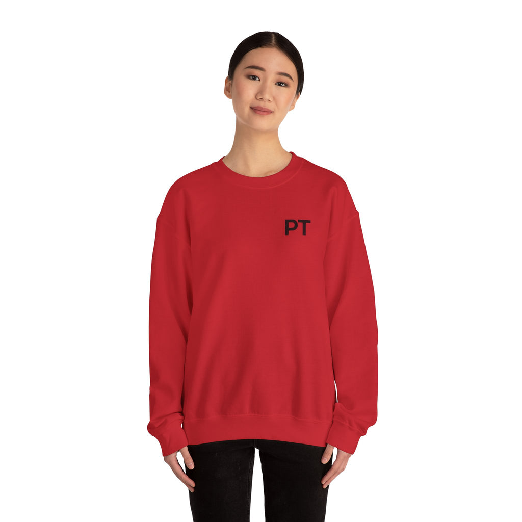 PT Minimalist Crewneck Sweatshirt — "CoveredByGrace" Circular Back Logo