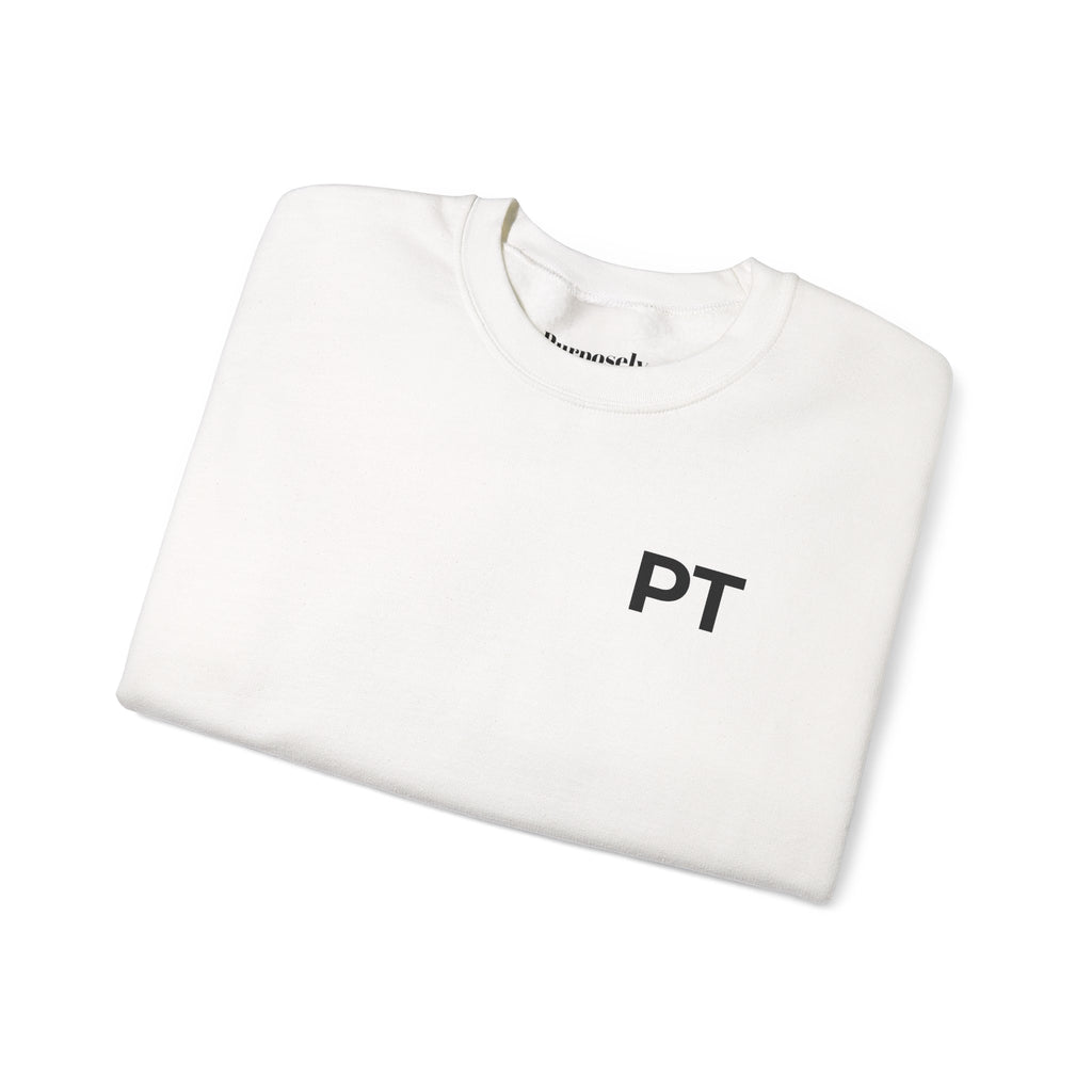 PT Minimalist Crewneck Sweatshirt — "CoveredByGrace" Circular Back Logo