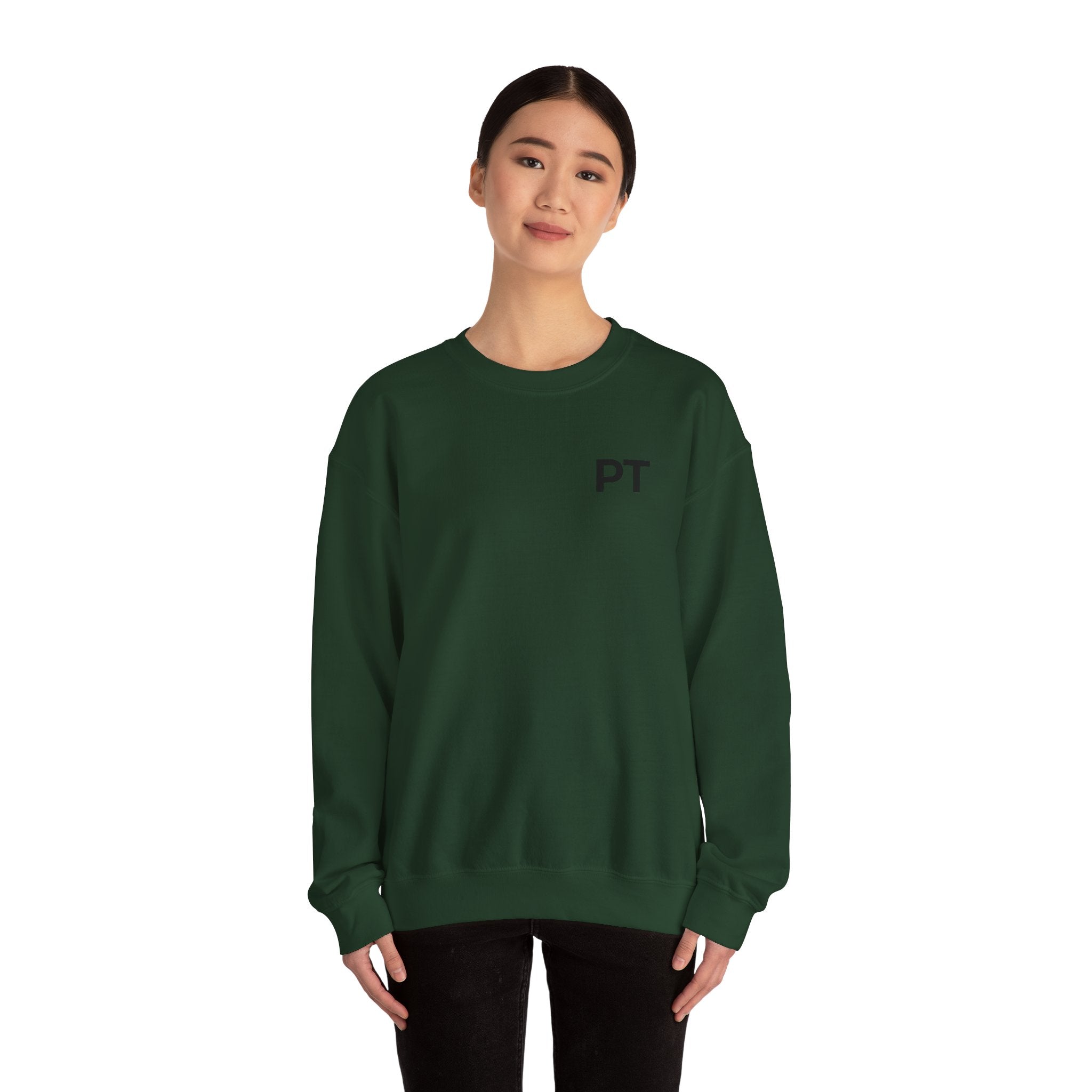 PT Minimalist Crewneck Sweatshirt — "CoveredByGrace" Circular Back Logo