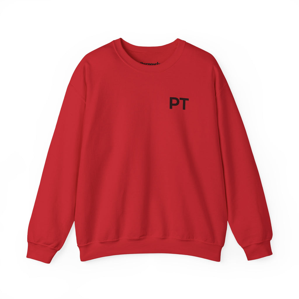 PT Minimalist Crewneck Sweatshirt — "CoveredByGrace" Circular Back Logo