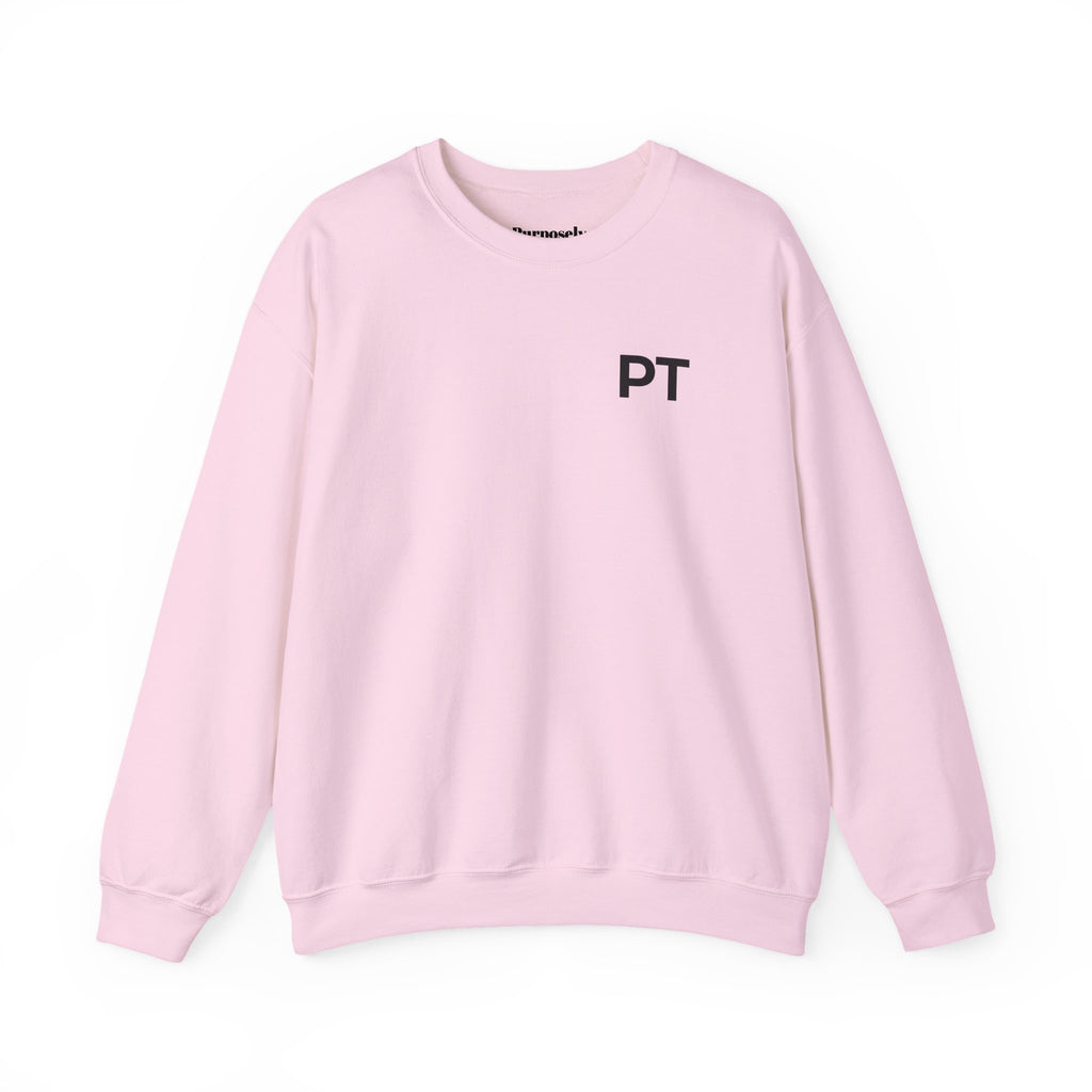 PT Minimalist Crewneck Sweatshirt — "CoveredByGrace" Circular Back Logo