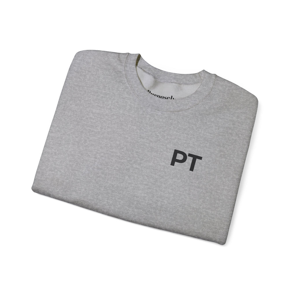 PT Minimalist Crewneck Sweatshirt — "CoveredByGrace" Circular Back Logo